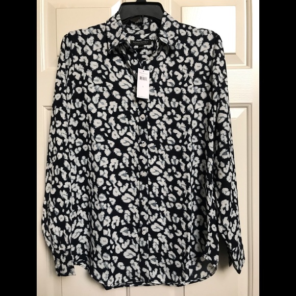 banana republic leopard shirt